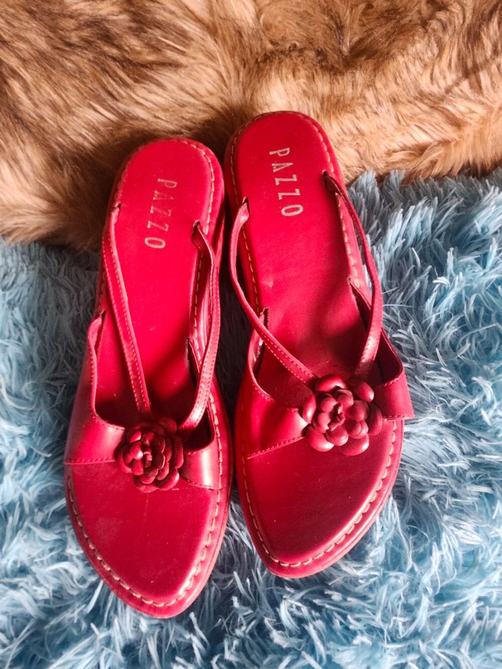 PAZZO SIZE 10 "RubyRed" WOODEN WEDGES